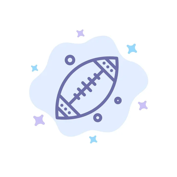 Bola, Fútbol, Deporte, EE.UU. Icono azul en la nube abstracta Backgroun — Vector de stock