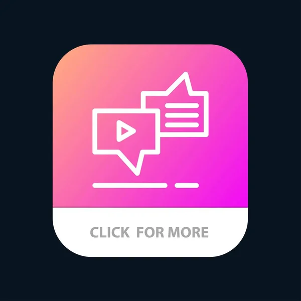 Chat, Verbindung, Marketing, Messaging, Sprache mobile App-Taste — Stockvektor