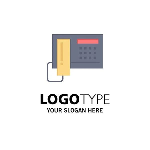 Teléfono, Teléfono, Celular, Hardware Business Logo Template. Plano Co — Archivo Imágenes Vectoriales