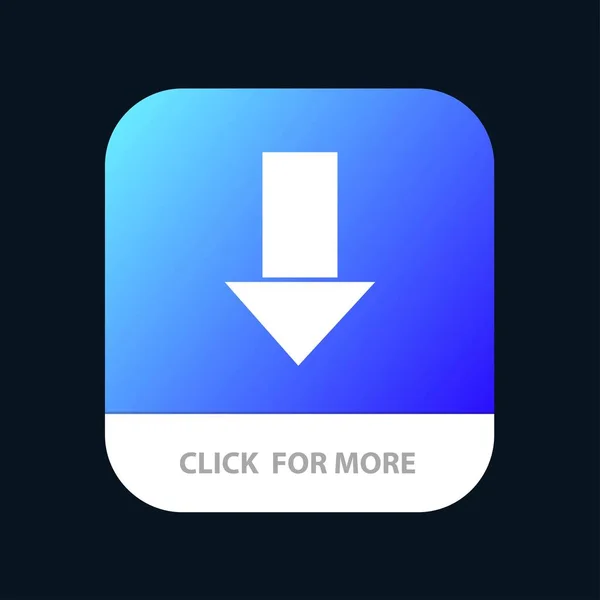 Seta, para baixo, seta para baixo, botão Direction Mobile App. Android um — Vetor de Stock