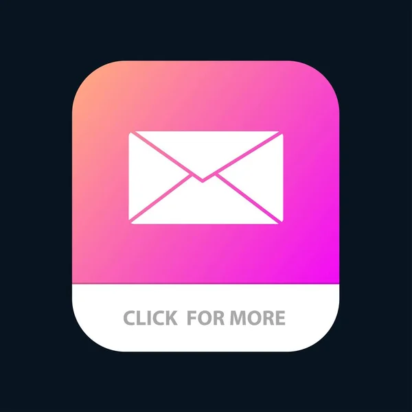 Courrier, Email, Utilisateur, Bouton d'application mobile d'interface. Android et IOS — Image vectorielle