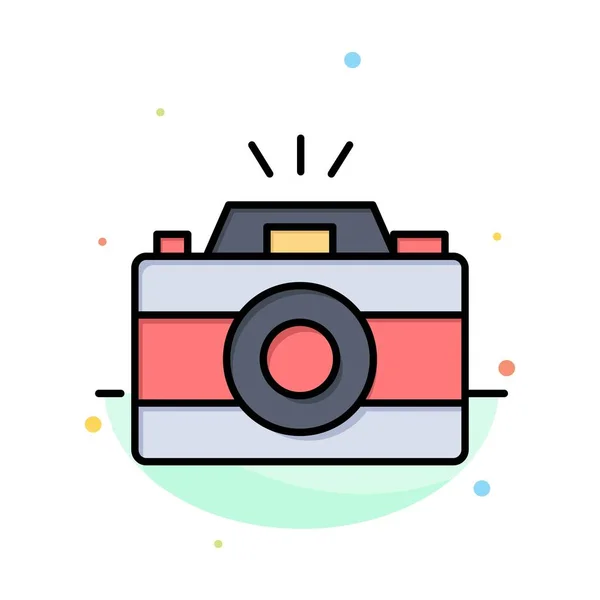 Camera, Image, Photo, Picture Abstract Flat Color Icon Template — Stock Vector