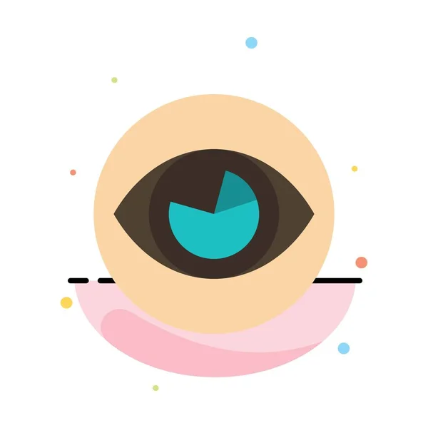 Visión, Ojo, Vista, Realidad, Look Abstract Flat Color Icon Templa — Vector de stock