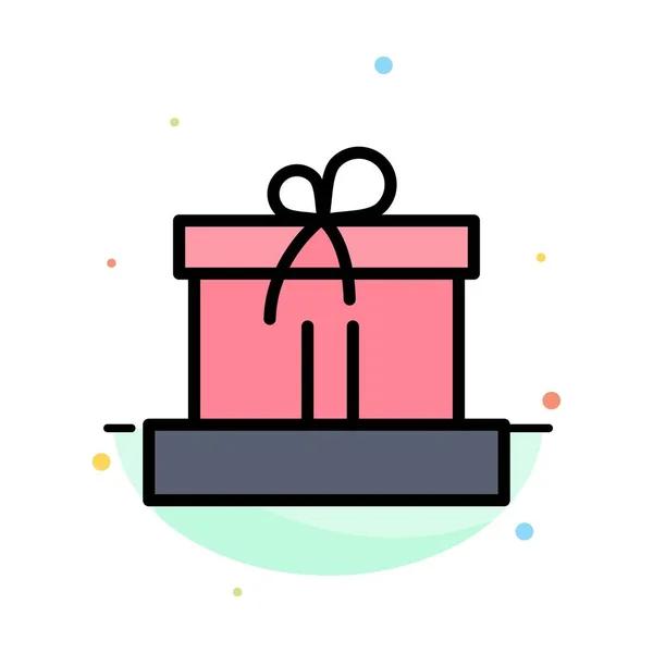 Dárkový dárek, krabička, Velikonoce, přírodní abstrakt Barevná ikona šablona — Stockový vektor