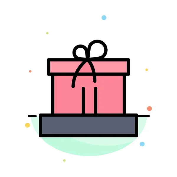 Regalo, Caja, Pascua, Naturaleza Plantilla de icono de color plano abstracto — Vector de stock