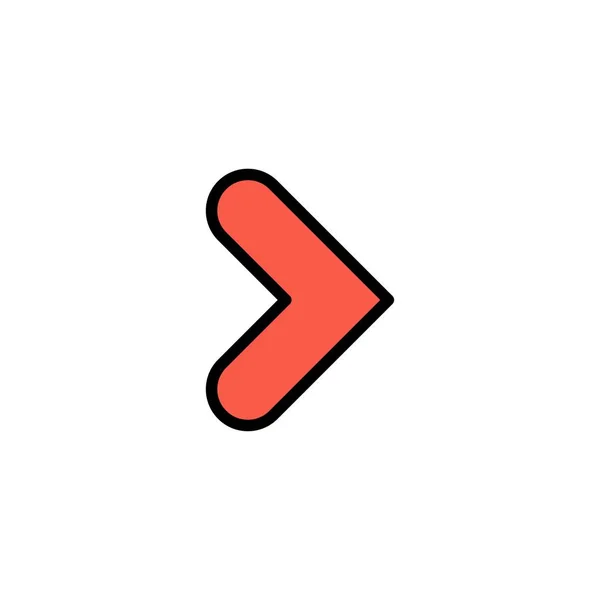 Flèche, droite, avant, direction Modèle de logo d'entreprise. Flat Co — Image vectorielle