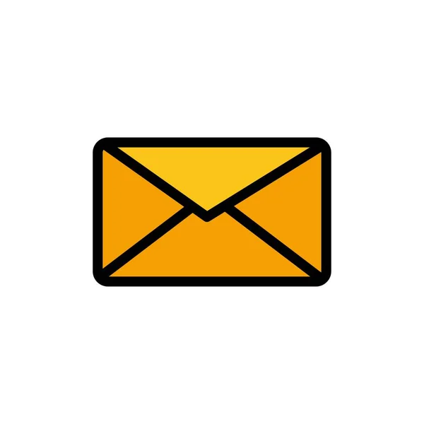 Courrier, Email, Utilisateur, Interface Flat Color Icon. Icône vectorielle banne — Image vectorielle