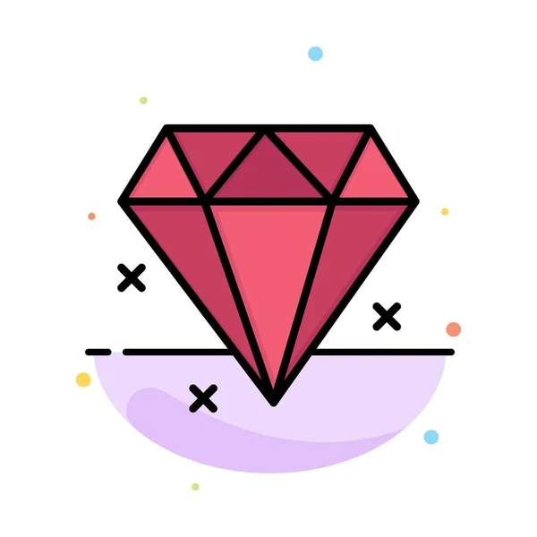 Diamond, šperkovnice, šablona ikon s plochými barvami — Stockový vektor