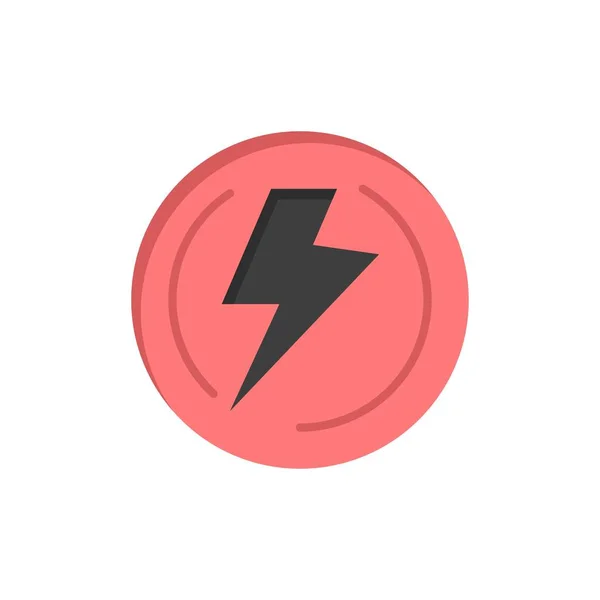 Bolt, fény, feszültség, ipar, Power Flat színes ikon. Vektor i — Stock Vector