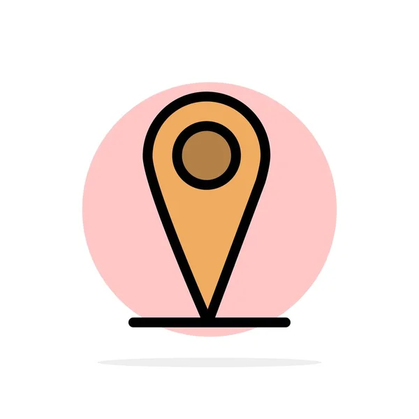 Τοποθεσία, Χάρτης, PIN αφηρημένο κυκλικό φόντο επίπεδο χρώμα εικονίδιο — Διανυσματικό Αρχείο