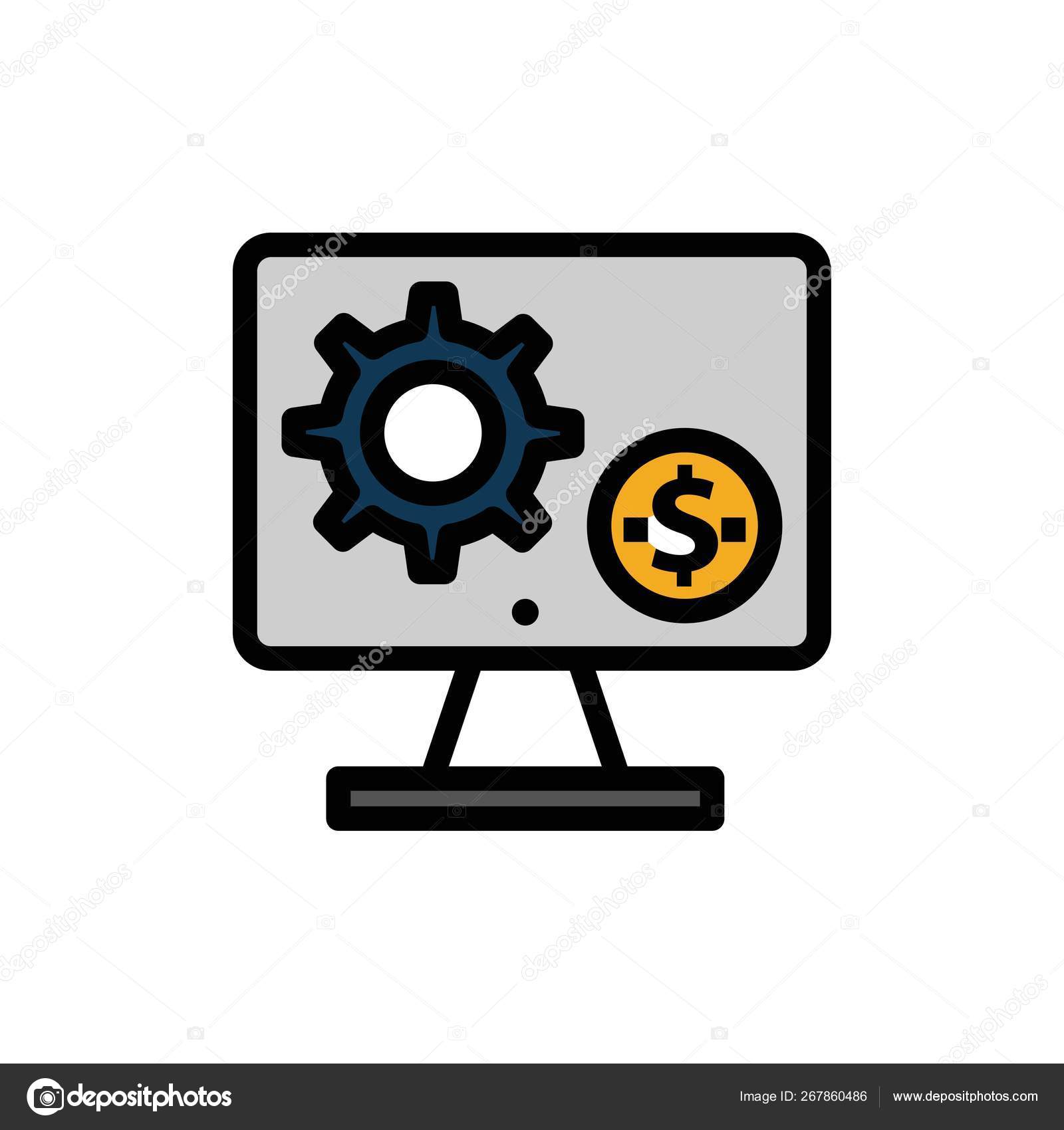 Generator Monitor Screen Setting Gear Money Flat Color Ico Vector Image By C Flatart Vector Stock Generator Monitor Screen Setting Gear Money Flat Color Ico Vector Image By C Flatart Vector Stock
