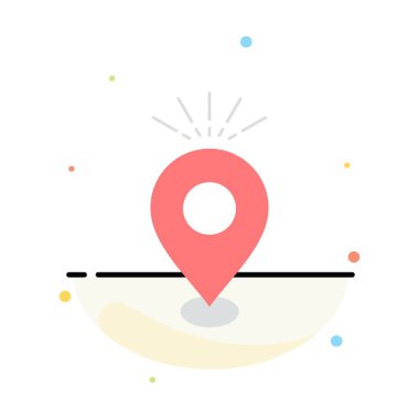 Yer, Pin, Kamp, tatil, harita Düz Renk Simge Vektör