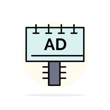 Reklam, Pano, Reklam, Tabela Soyut Daire Arka Plan Fla