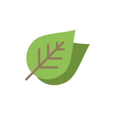 Ekoloji, Yaprak, Doğa, Bahar Düz Renk Simgesi. Vektör simgesi bann