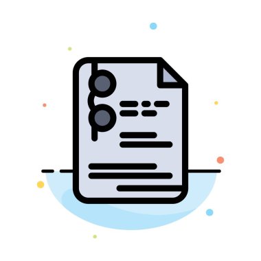 Dosya, Belge, Okul, Eğitim Soyut Düz Renk Simge Templ