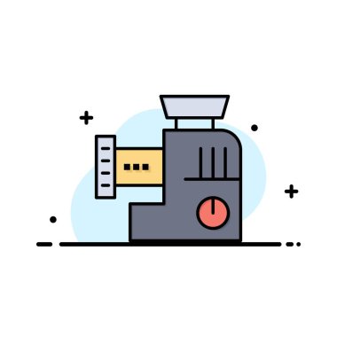 Mikser, Mutfak, Manuel, Mix İş Logo Şablonu. Düz Renk