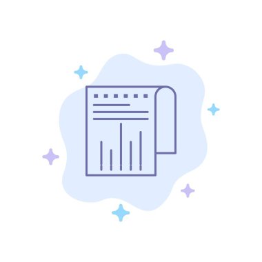 İş, Finans, Modern, Soyut Bulut Ta Mavi Simge Raporu 