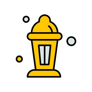 Ramazan simgeleri. Müslüman İslam dua ve ramazan kareem ince çizgi 