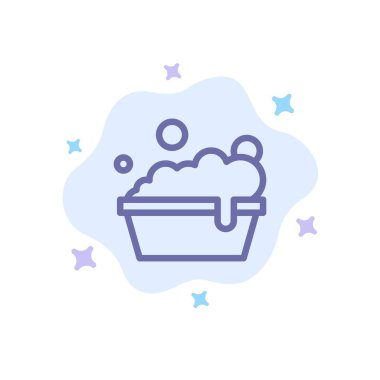 Soyut Bulut Arka Planda Kase, Temizlik, Yıkama Mavi Sonu