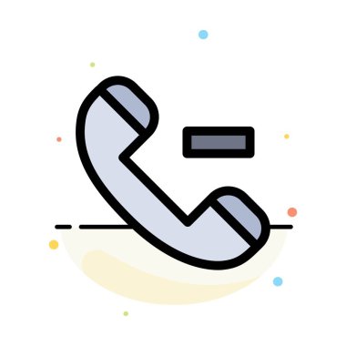 Çağrı, Iletişim, soyut düz renk simge şablonu Sil