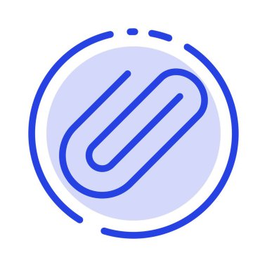 Eki, Bağlayıcı, Klip, Kağıt Mavi Noktalı Çizgi Simgesi