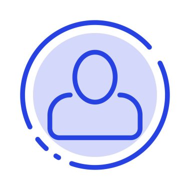 Yönetici, Adam, Kullanıcı Mavi Noktalı Çizgi Simgesi