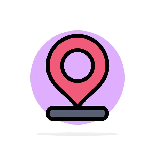 Locatie, kaart, marker, PIN abstracte cirkel achtergrond platte kleur — Stockvector