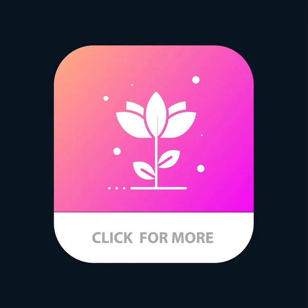 Кнопка мобильного приложения Flora, Floral, Flower, Nature, Rose. Android a — стоковый вектор