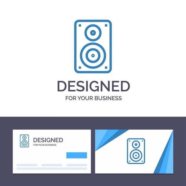 Creative Business Card and Logo template Audio, Wifi, Loudspeake — Stock Vector