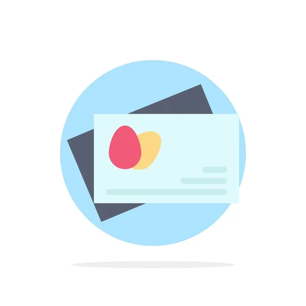 Pass, ägg, påsk abstrakt cirkel bakgrund platt färg ikon — Stock vektor