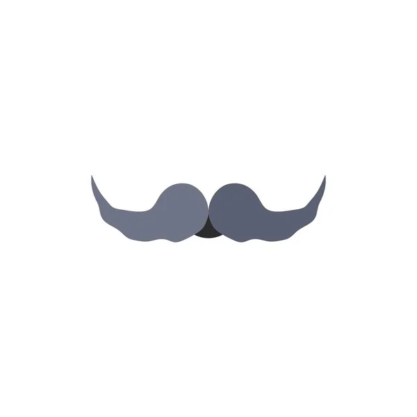 Bigote, Hipster, movember, macho, hombres Color plano icono Vector — Archivo Imágenes Vectoriales