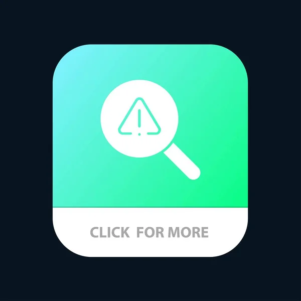 Finden, Suchen, Anzeigen, Fehler mobile App-Taste. android und ios gly — Stockvektor