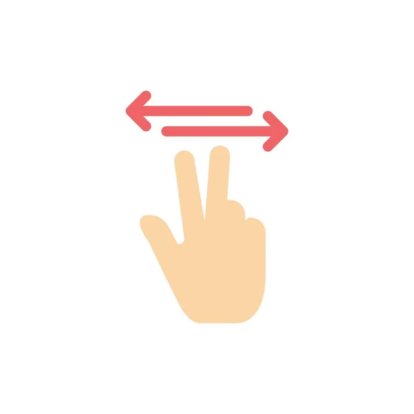 Жесты, рука, мобильный, Touch Flat Color Icon. Векторная иконка — стоковый вектор