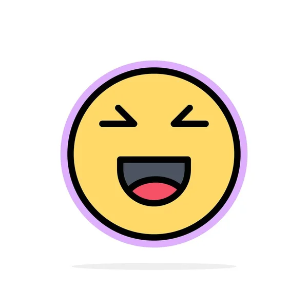 Chat, Emojis, úsměv, šťastný abstraktní kruh pozadí plochá barva — Stockový vektor