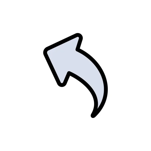 Pfeil, nach oben, zurück flache Farbe Symbol. Vektor-Symbol Banner-Vorlage — Stockvektor