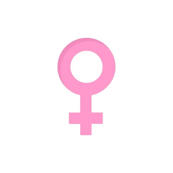 Kobieta, symbol, płeć płaska ikona koloru. Wektor ikona banner temp — Wektor stockowy