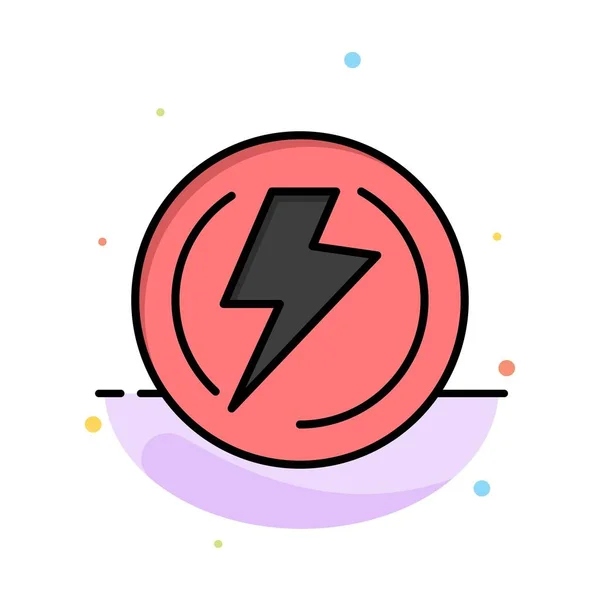 Болт, свет, напряжение, промышленность, Power Abstract Flat Color Icon T — стоковый вектор