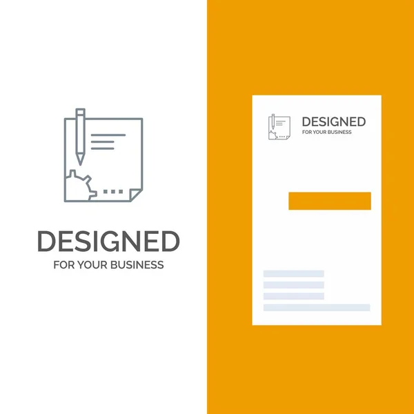 Contrat, Document, Fichier, Page, Papier, Signer, Signature Gris Logo D — Image vectorielle