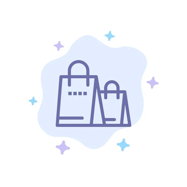 Sac, Sac à main, Shopping, Shop Blue Icon sur Abstract Cloud Backgro — Image vectorielle
