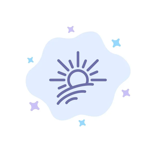 Φωτεινότητα, φως, ήλιος, μπλε εικονίδιο στην αφηρημένη σύννεφο backg — Διανυσματικό Αρχείο