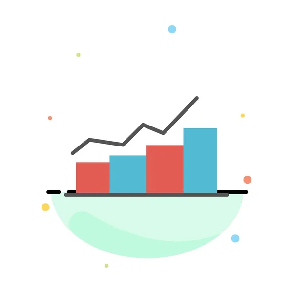 Vækst, figur, flowchart, graf, stigning, fremskridt abstrakt Fla – Stock-vektor