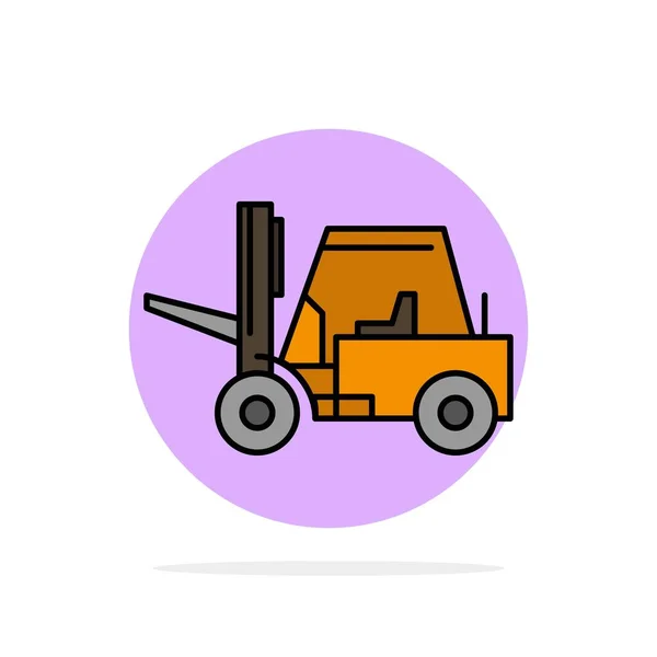 Lifter, Lifting, Truck, Transport Abstract Circle background Fla — стоковый вектор