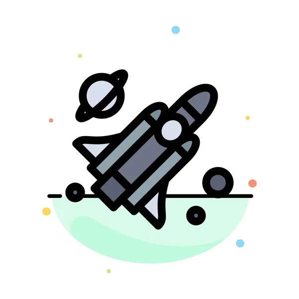 Fly, Missile, Science Abstract Flat Color Icon Template — Stock Vector