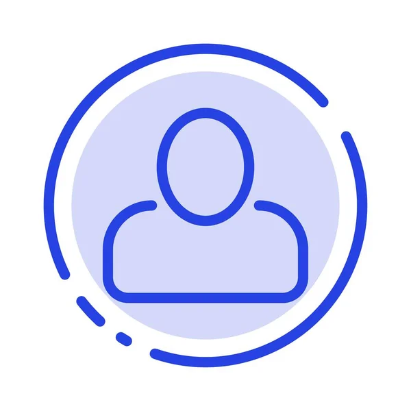 Administrador, homem, usuário azul pontilhado linha ícone — Vetor de Stock