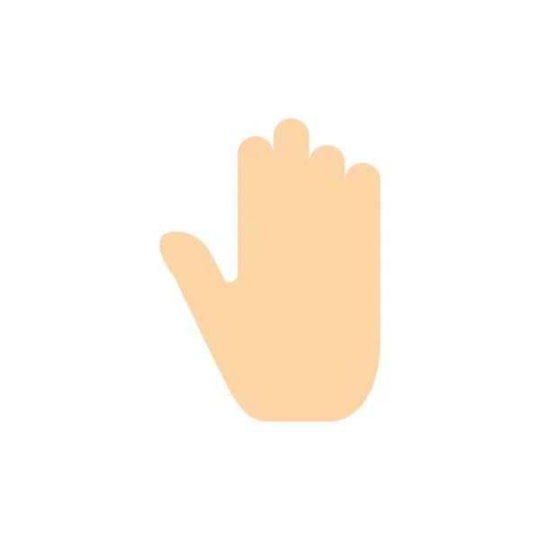 Lichaamstaal, gebaren, hand, Interface, platte kleur icoon. Vect — Stockvector