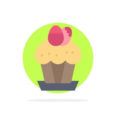 Yumurta, Kek, Fincan, Gıda, Paskalya Soyut Daire Arka Plan Düz col