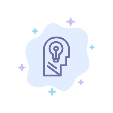 İş, Baş, Fikir, Zihin, Soyut Bulut Ba Mavi Simge düşünün