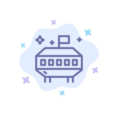 Astronomi, Uzay, Soyut Bulut Arka Plan Ufo Mavi Simge