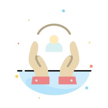 Bakım, Bakım, İnsan, İnsanlar, Koruma Soyut Düz Renk Simgesi