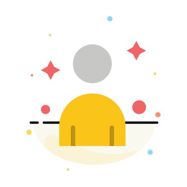 Erkek, Erkek, Kişi Soyut Düz Renk Simgesi Şablonu